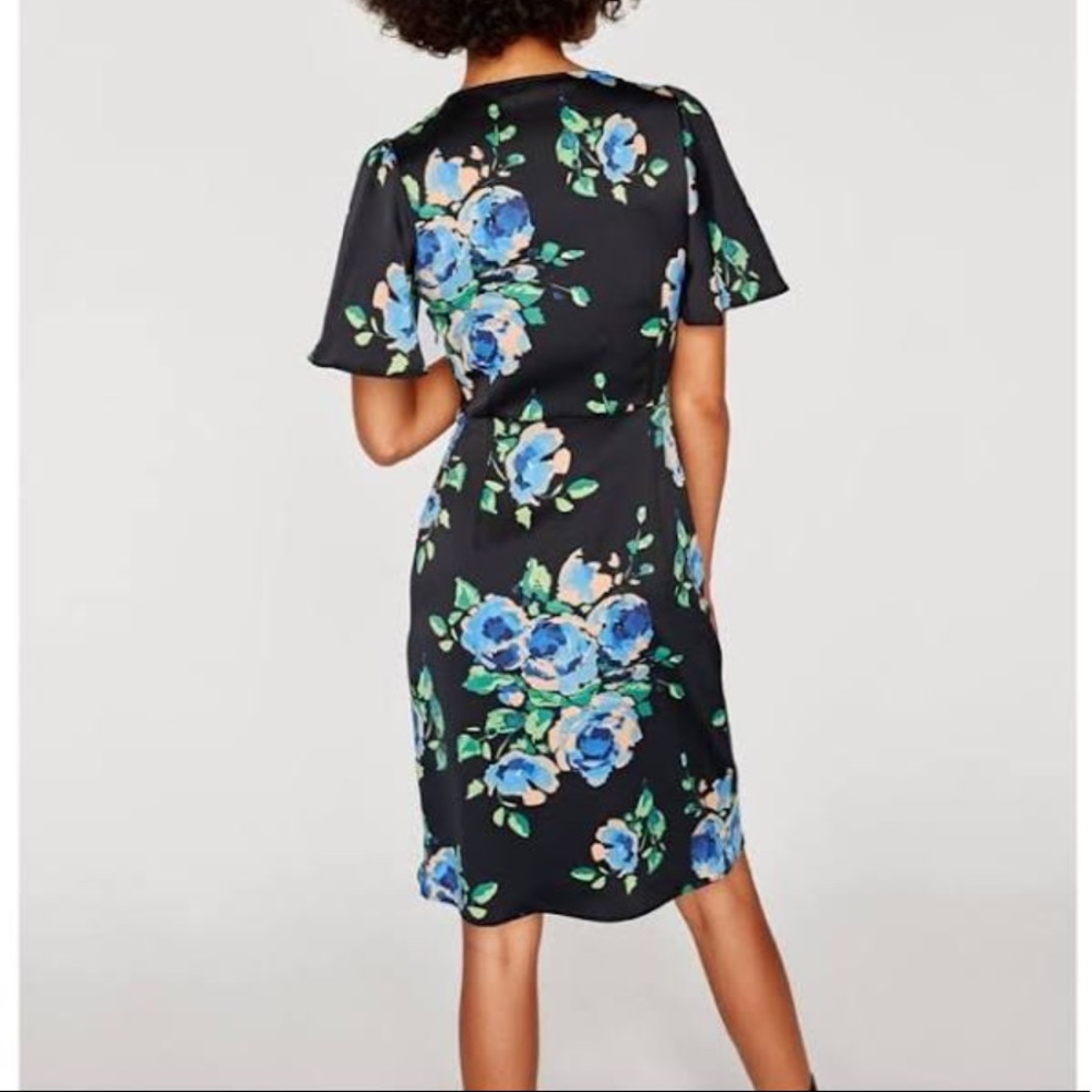 Zara knotted floral print dress - Picture 2 of 7
